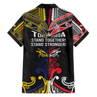 Tokelau And Aotearoa Family Matching Off Shoulder Maxi Dress and Hawaiian Shirt Together For Te Tiriti O Waitangi LT05 - Polynesian Pride