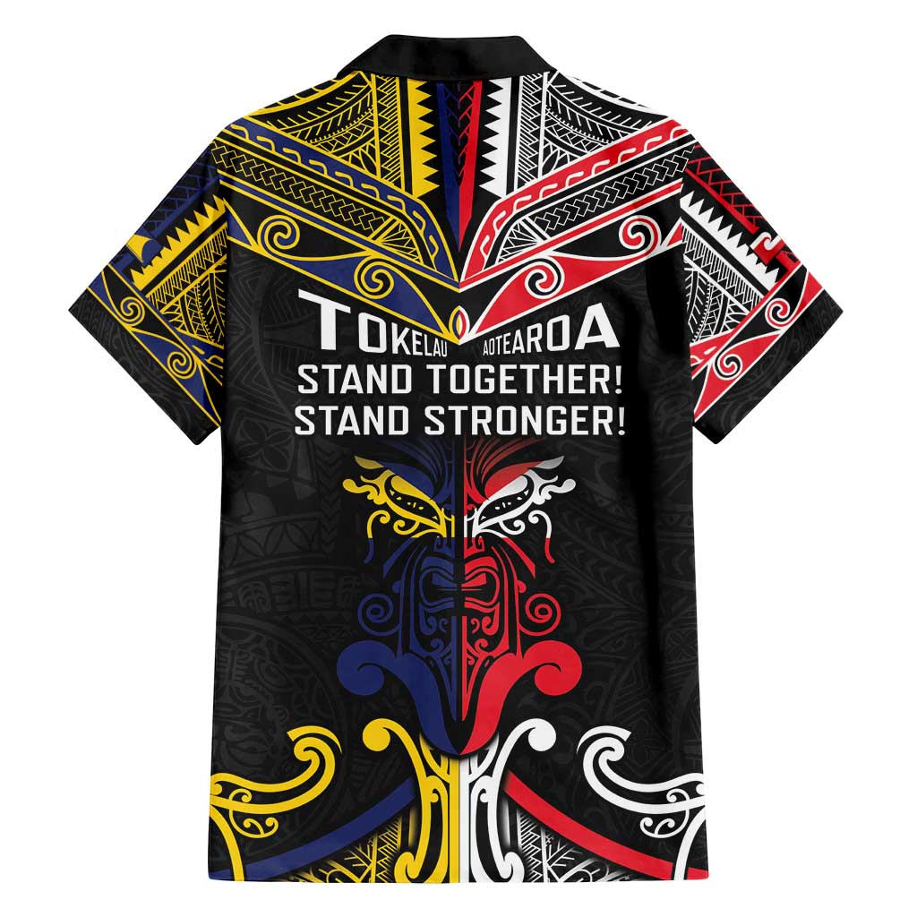 Tokelau And Aotearoa Family Matching Off Shoulder Short Dress and Hawaiian Shirt Together For Te Tiriti O Waitangi LT05 - Polynesian Pride