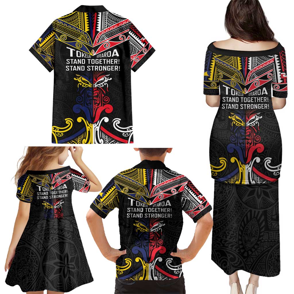 Tokelau And Aotearoa Family Matching Puletasi and Hawaiian Shirt Together For Te Tiriti O Waitangi LT05 - Polynesian Pride