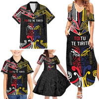 Tokelau And Aotearoa Family Matching Summer Maxi Dress and Hawaiian Shirt Together For Te Tiriti O Waitangi LT05 - Polynesian Pride