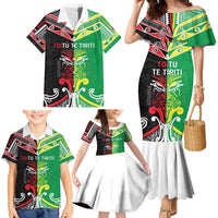 Cook Islands And Aotearoa Family Matching Mermaid Dress and Hawaiian Shirt Together For Te Tiriti O Waitangi LT05 - Polynesian Pride
