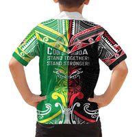 Cook Islands And Aotearoa Family Matching Summer Maxi Dress and Hawaiian Shirt Together For Te Tiriti O Waitangi LT05 - Polynesian Pride