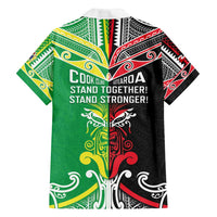 Cook Islands And Aotearoa Family Matching Tank Maxi Dress and Hawaiian Shirt Together For Te Tiriti O Waitangi LT05 - Polynesian Pride