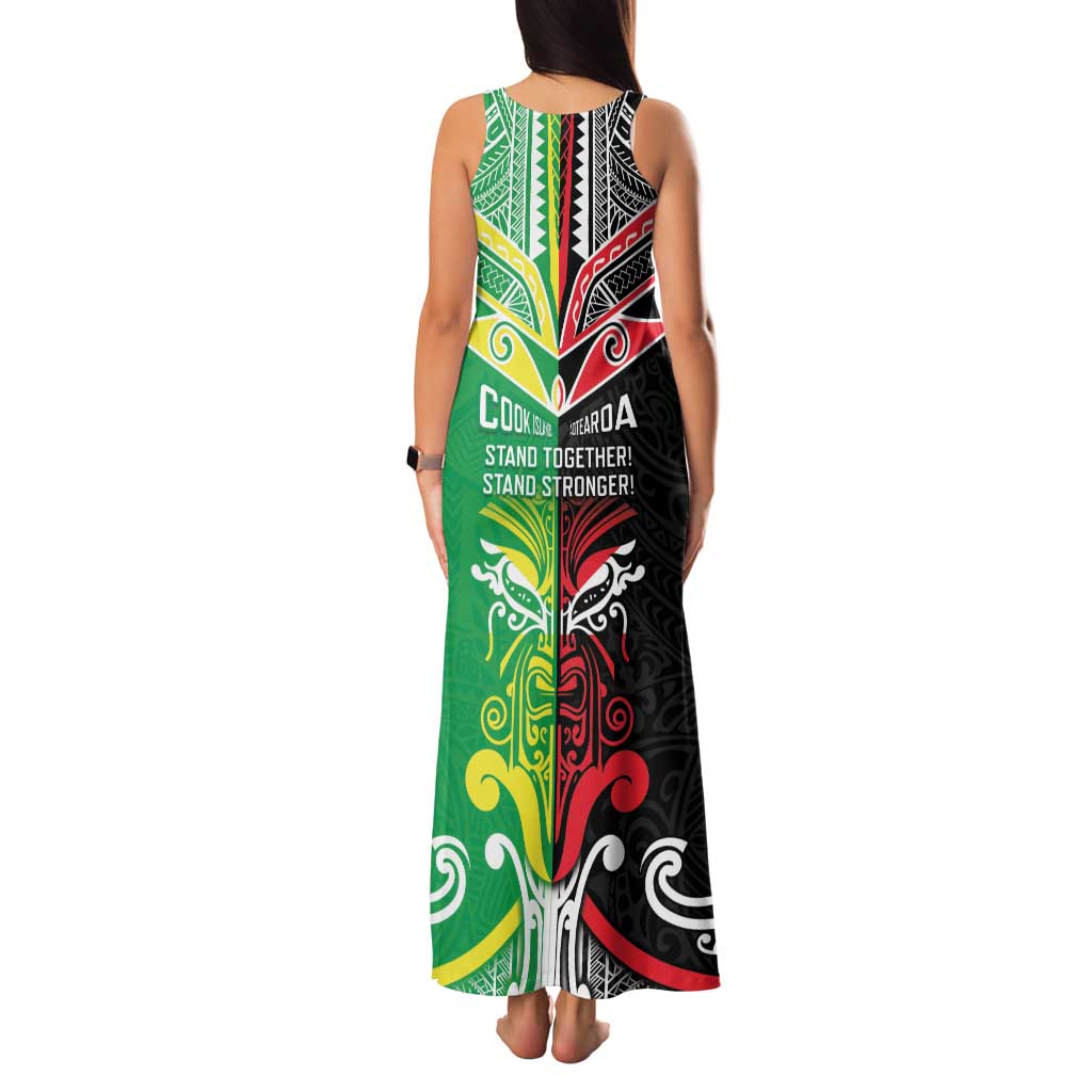 Cook Islands And Aotearoa Family Matching Tank Maxi Dress and Hawaiian Shirt Together For Te Tiriti O Waitangi LT05 - Polynesian Pride