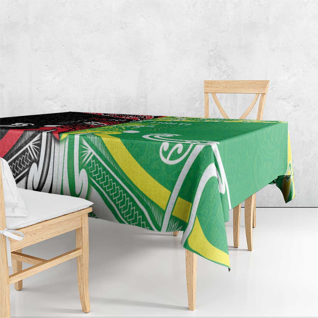 Cook Islands And Aotearoa Tablecloth Together For Te Tiriti O Waitangi