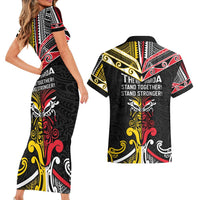 Niue And Aotearoa Couples Matching Short Sleeve Bodycon Dress and Hawaiian Shirt Together For Te Tiriti O Waitangi LT05 - Polynesian Pride