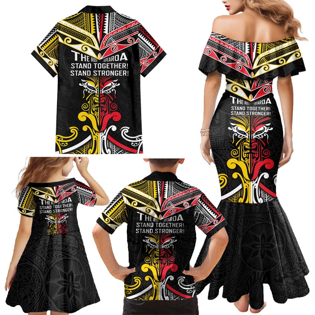 Niue And Aotearoa Family Matching Mermaid Dress and Hawaiian Shirt Together For Te Tiriti O Waitangi LT05 - Polynesian Pride