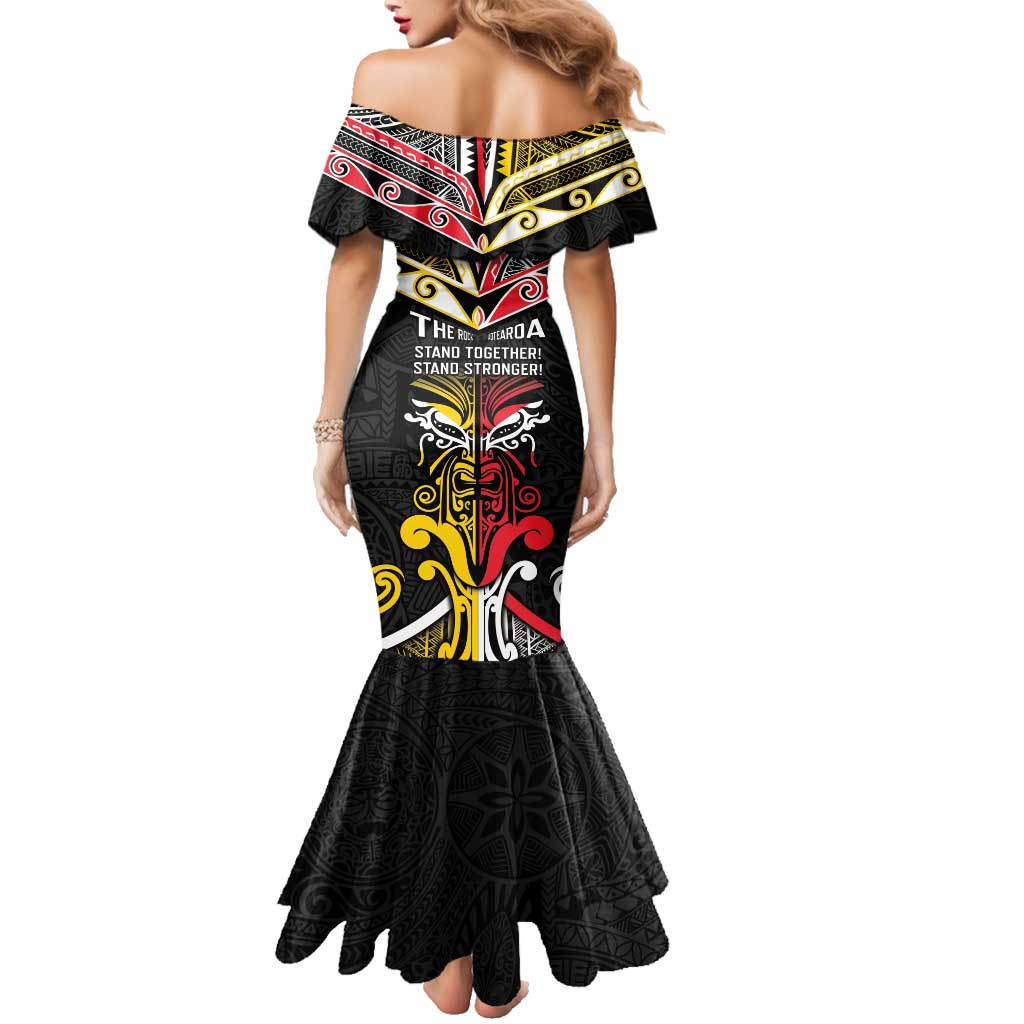 Niue And Aotearoa Family Matching Mermaid Dress and Hawaiian Shirt Together For Te Tiriti O Waitangi LT05 - Polynesian Pride