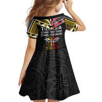 Niue And Aotearoa Family Matching Off Shoulder Maxi Dress and Hawaiian Shirt Together For Te Tiriti O Waitangi LT05 - Polynesian Pride