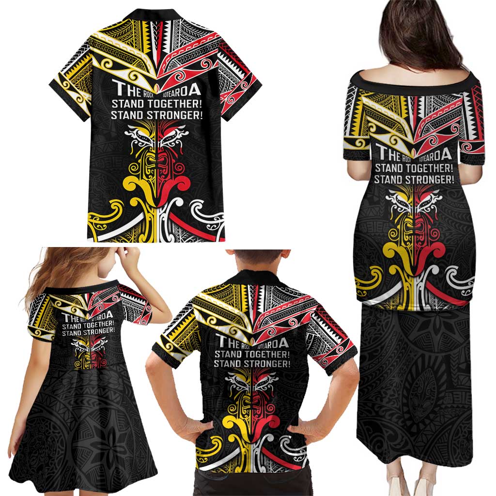 Niue And Aotearoa Family Matching Puletasi and Hawaiian Shirt Together For Te Tiriti O Waitangi LT05 - Polynesian Pride