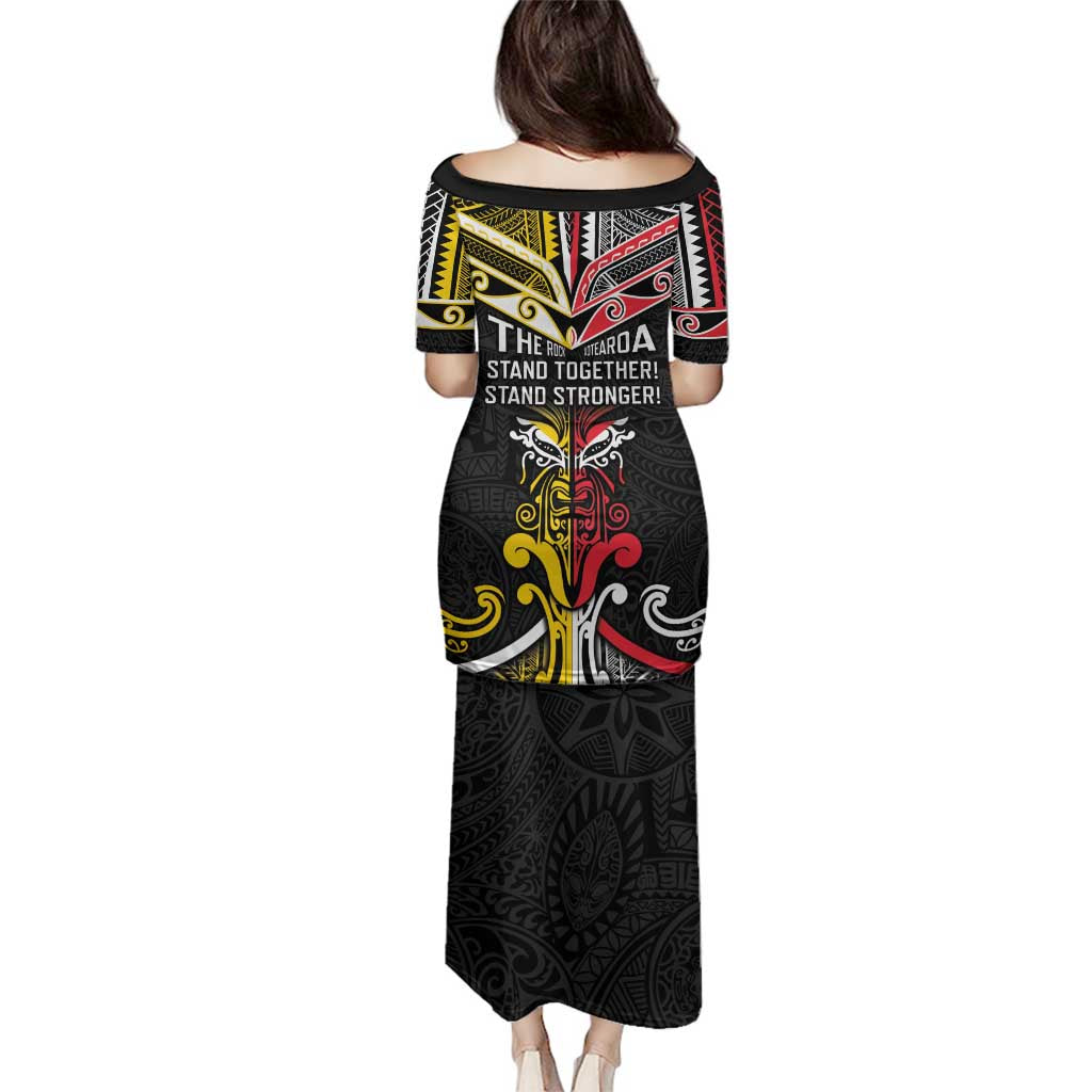 Niue And Aotearoa Family Matching Puletasi and Hawaiian Shirt Together For Te Tiriti O Waitangi LT05 - Polynesian Pride