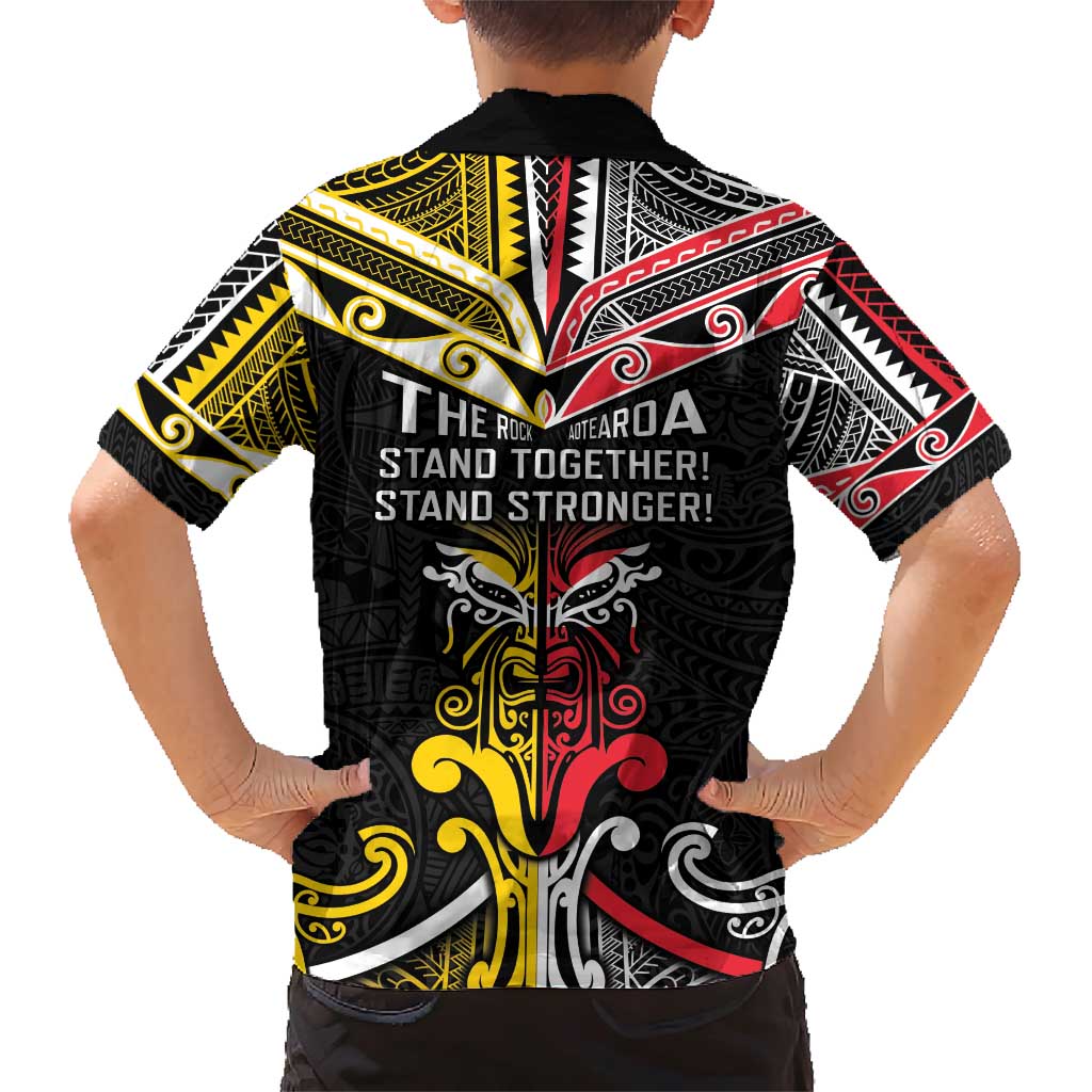 Niue And Aotearoa Family Matching Short Sleeve Bodycon Dress and Hawaiian Shirt Together For Te Tiriti O Waitangi LT05 - Polynesian Pride