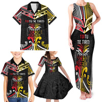 Niue And Aotearoa Family Matching Tank Maxi Dress and Hawaiian Shirt Together For Te Tiriti O Waitangi LT05 - Polynesian Pride