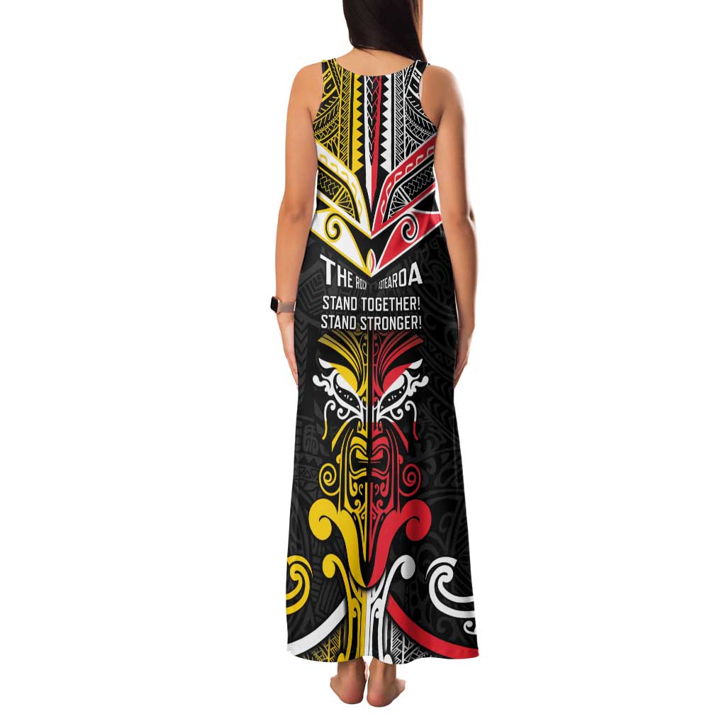 Niue And Aotearoa Family Matching Tank Maxi Dress and Hawaiian Shirt Together For Te Tiriti O Waitangi LT05 - Polynesian Pride
