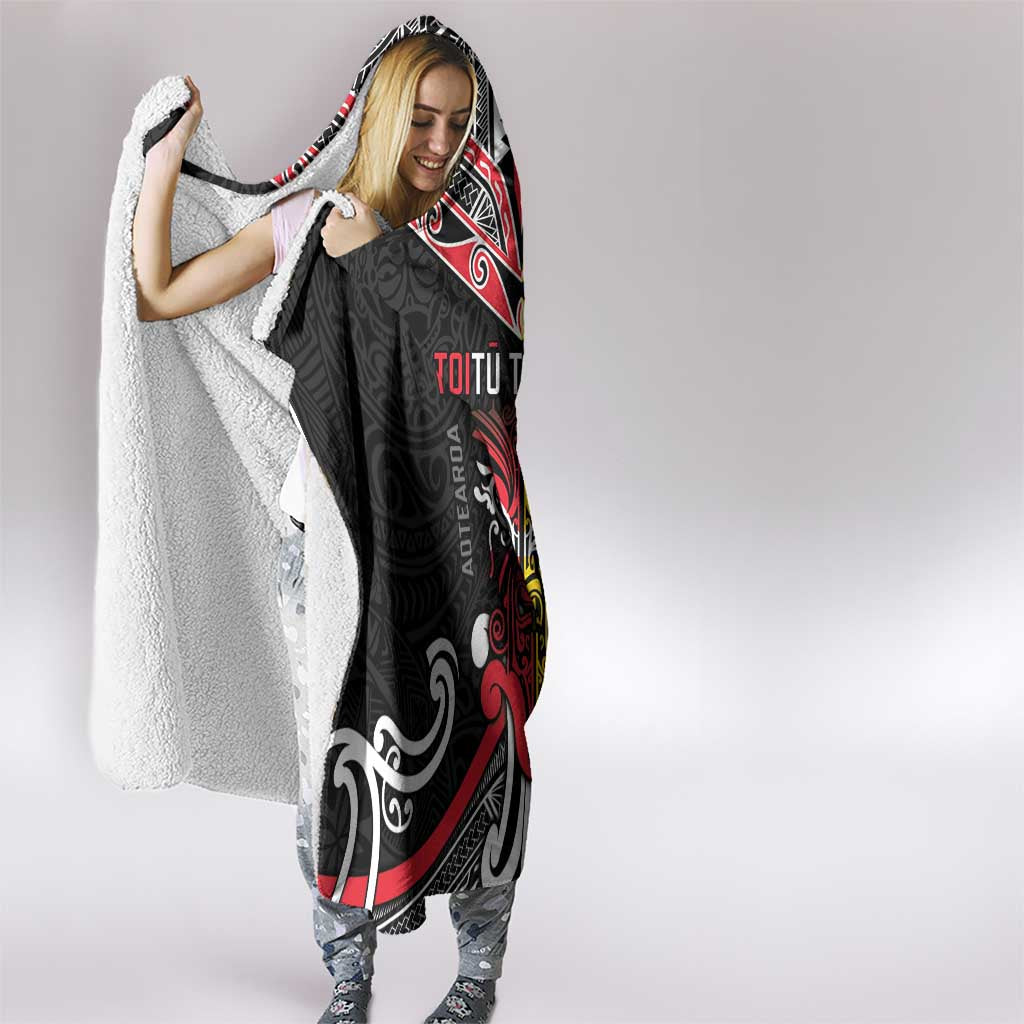 Niue And Aotearoa Hooded Blanket Together For Te Tiriti O Waitangi