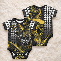 Hawaii Ikaika Warrior Helmet Baby Onesie Gold Style LT05 - Polynesian Pride