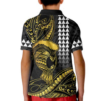 Hawaii Ikaika Warrior Helmet Kid Polo Shirt Gold Style