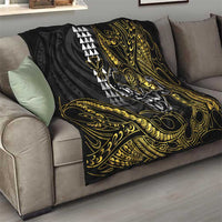 Hawaii Ikaika Warrior Helmet Quilt Gold Style