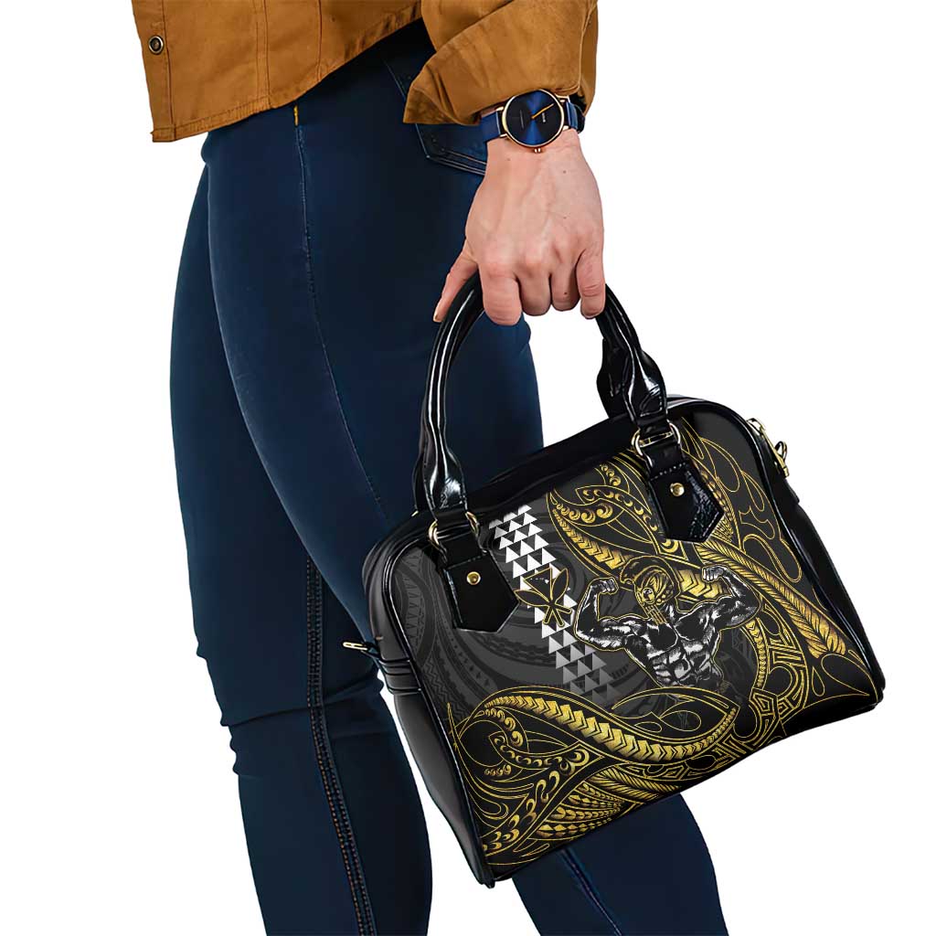 Hawaii Ikaika Warrior Helmet Shoulder Handbag Gold Style