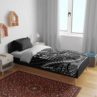 Hawaii Ikaika Warrior Helmet Bedding Set Black Tribal Tattoo