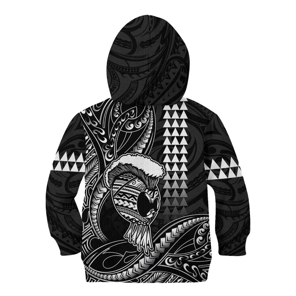 Hawaii Ikaika Warrior Helmet Kid Hoodie Black Tribal Tattoo LT05 - Polynesian Pride