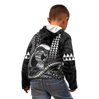 Hawaii Ikaika Warrior Helmet Kid Hoodie Black Tribal Tattoo LT05 - Polynesian Pride