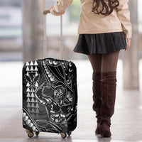 Hawaii Ikaika Warrior Helmet Luggage Cover Black Tribal Tattoo LT05 - Polynesian Pride