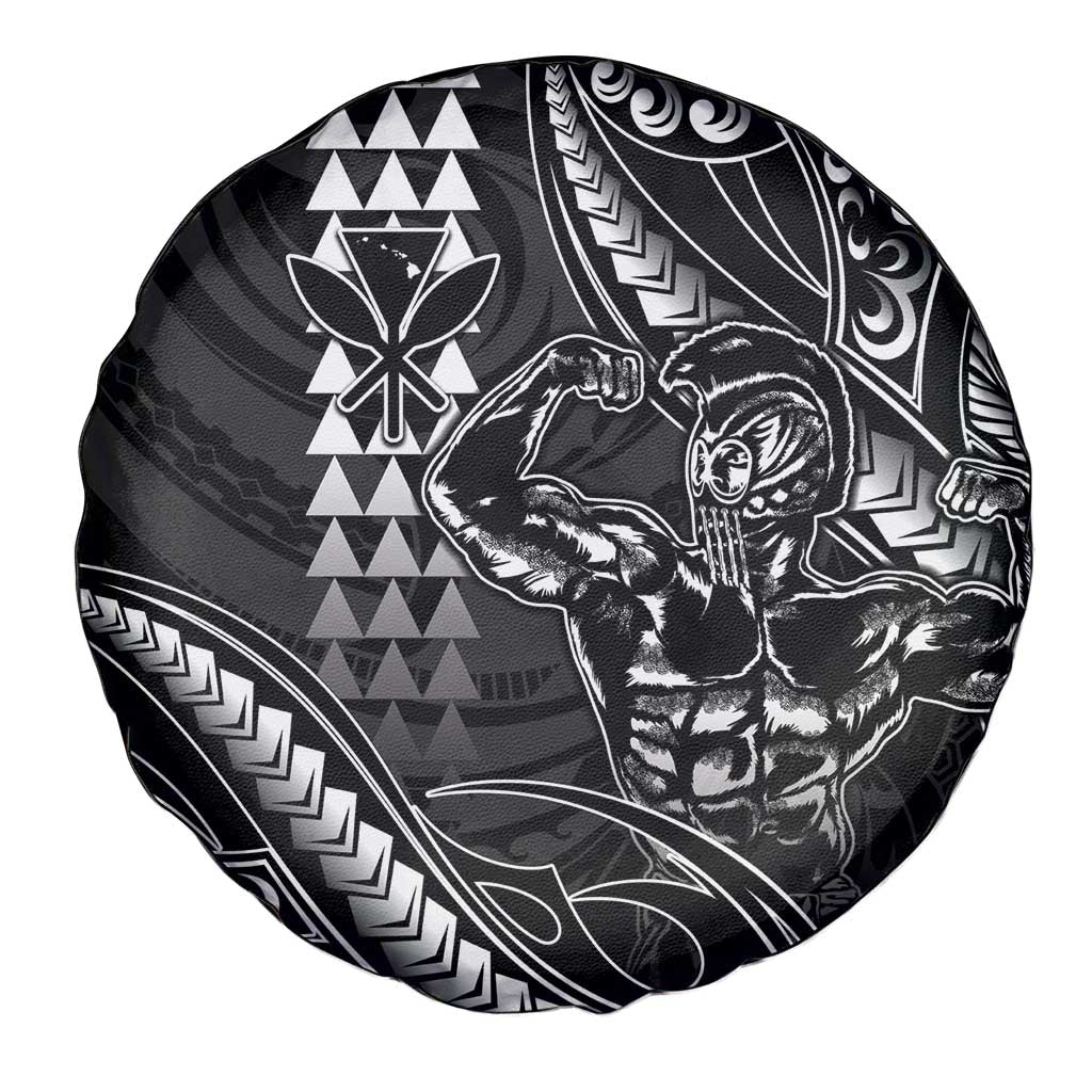 Hawaii Ikaika Warrior Helmet Spare Tire Cover Black Tribal Tattoo LT05 - Polynesian Pride