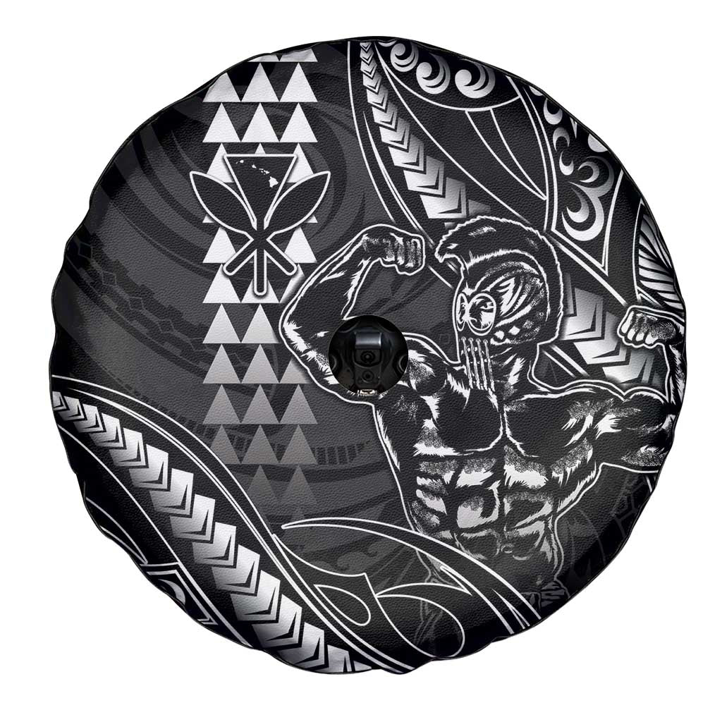 Hawaii Ikaika Warrior Helmet Spare Tire Cover Black Tribal Tattoo LT05 - Polynesian Pride