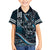 Hawaii Ikaika Warrior Helmet Hawaiian Shirt Blue Tribal Tattoo