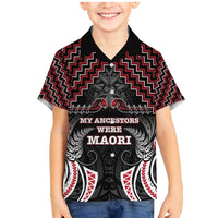Aotearoa Family Matching Mermaid Dress and Hawaiian Shirt Proud To Be Maori LT05 Son's Shirt Red - Polynesian Pride