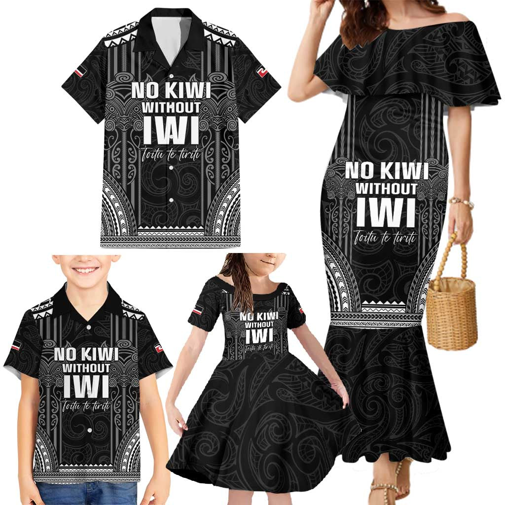 Aotearoa Toitu Te Tiriti Family Matching Mermaid Dress and Hawaiian Shirt No Kiwi Without Iwi LT05 - Polynesian Pride