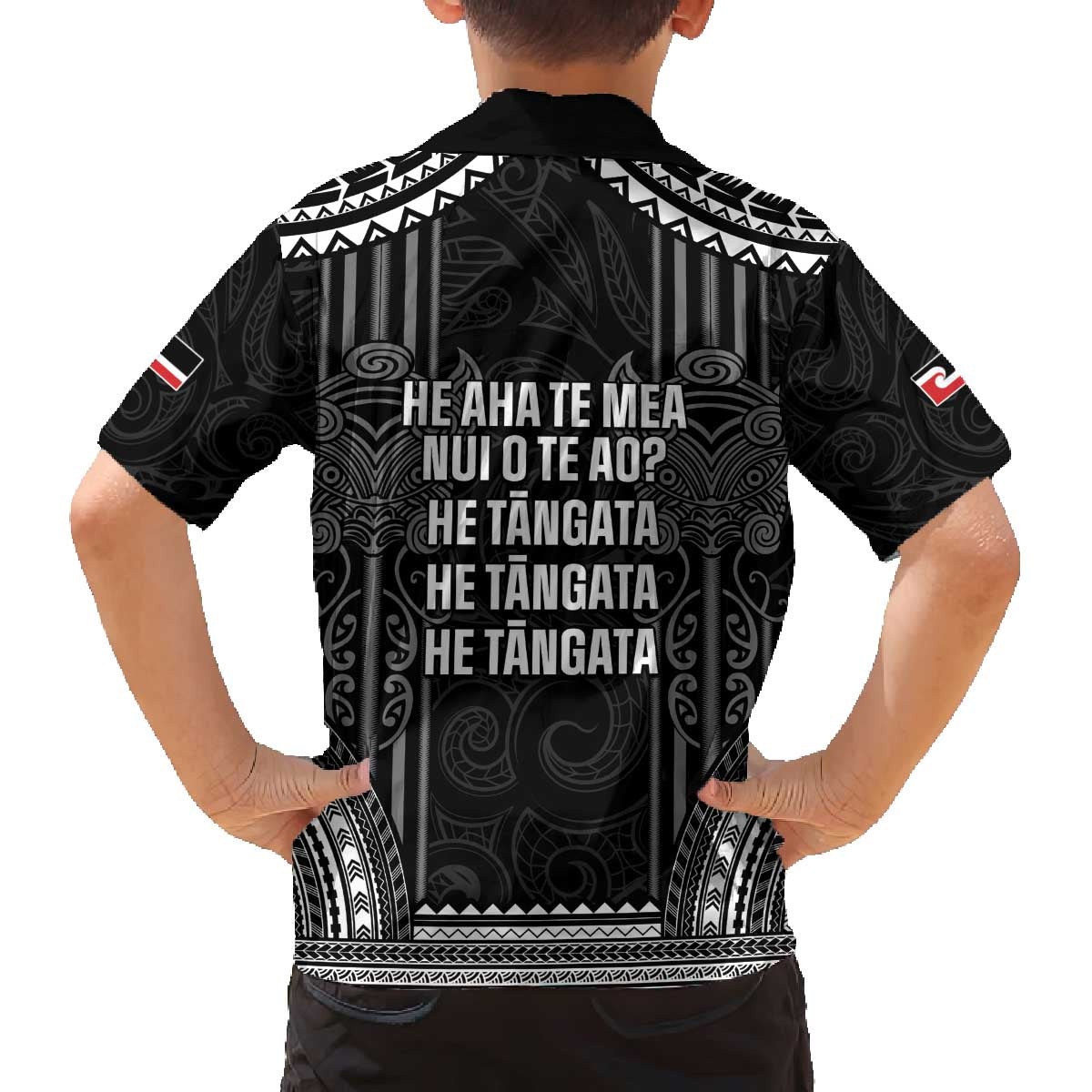 Aotearoa Toitu Te Tiriti Family Matching Off The Shoulder Long Sleeve Dress and Hawaiian Shirt No Kiwi Without Iwi LT05 - Polynesian Pride