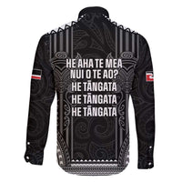 Aotearoa Toitu Te Tiriti Family Matching Off The Shoulder Long Sleeve Dress and Hawaiian Shirt No Kiwi Without Iwi LT05 - Polynesian Pride
