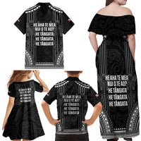 Aotearoa Toitu Te Tiriti Family Matching Off Shoulder Maxi Dress and Hawaiian Shirt No Kiwi Without Iwi LT05 - Polynesian Pride