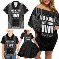 Aotearoa Toitu Te Tiriti Family Matching Off Shoulder Short Dress and Hawaiian Shirt No Kiwi Without Iwi LT05 - Polynesian Pride