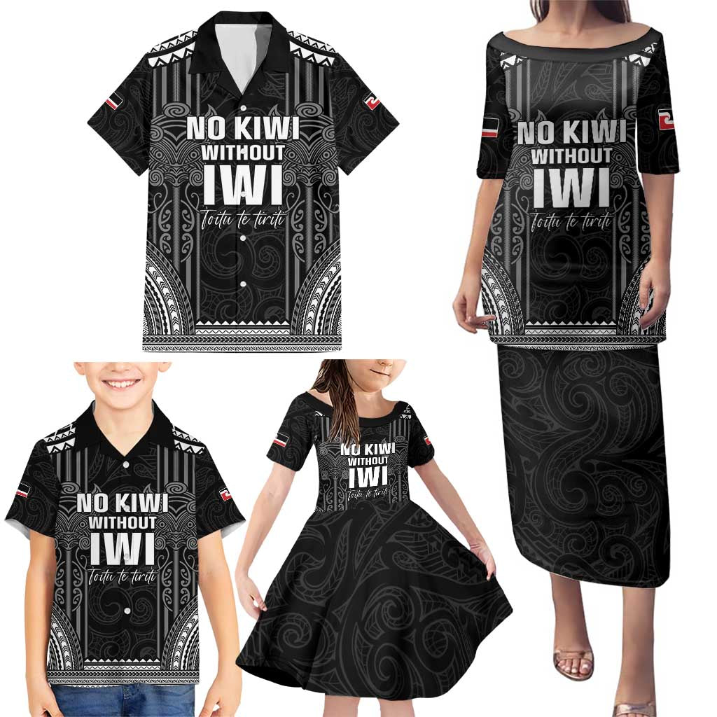Aotearoa Toitu Te Tiriti Family Matching Puletasi and Hawaiian Shirt No Kiwi Without Iwi LT05 - Polynesian Pride