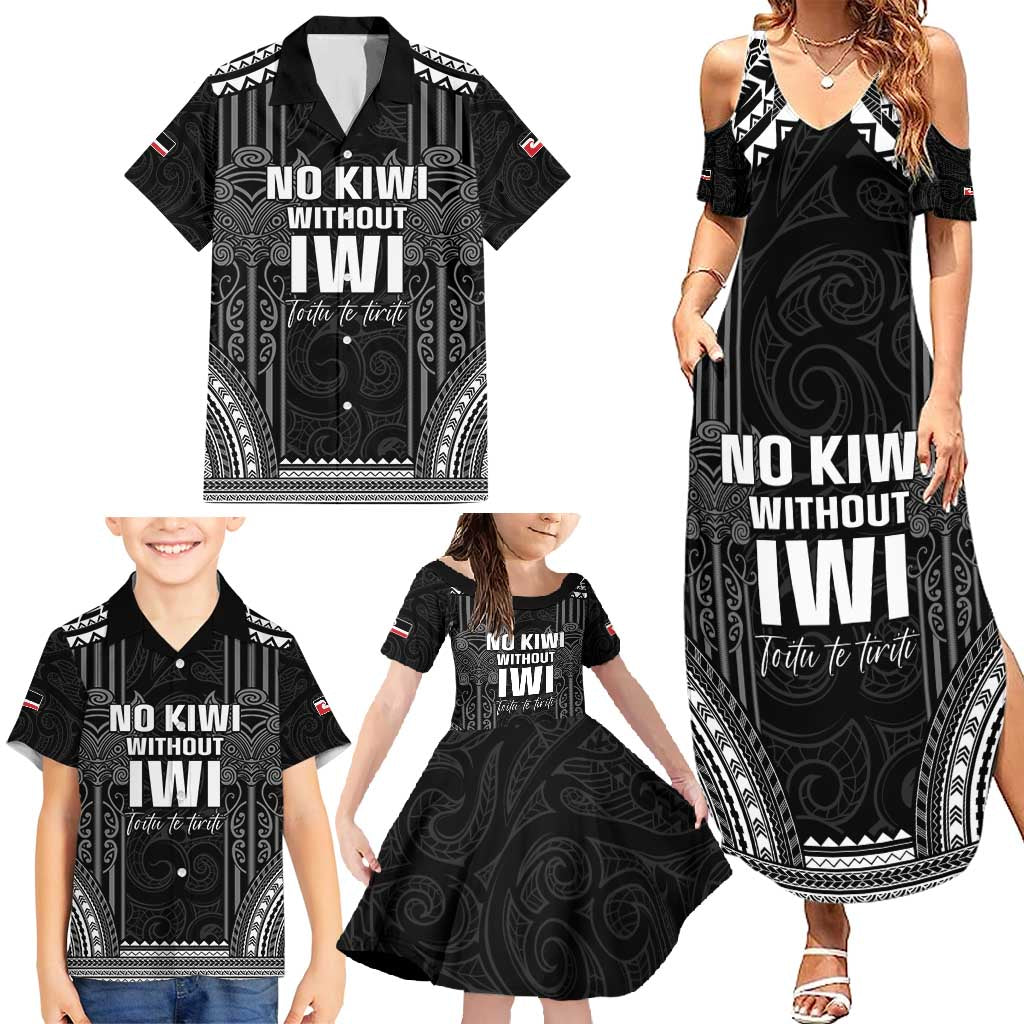Aotearoa Toitu Te Tiriti Family Matching Summer Maxi Dress and Hawaiian Shirt No Kiwi Without Iwi LT05 - Polynesian Pride