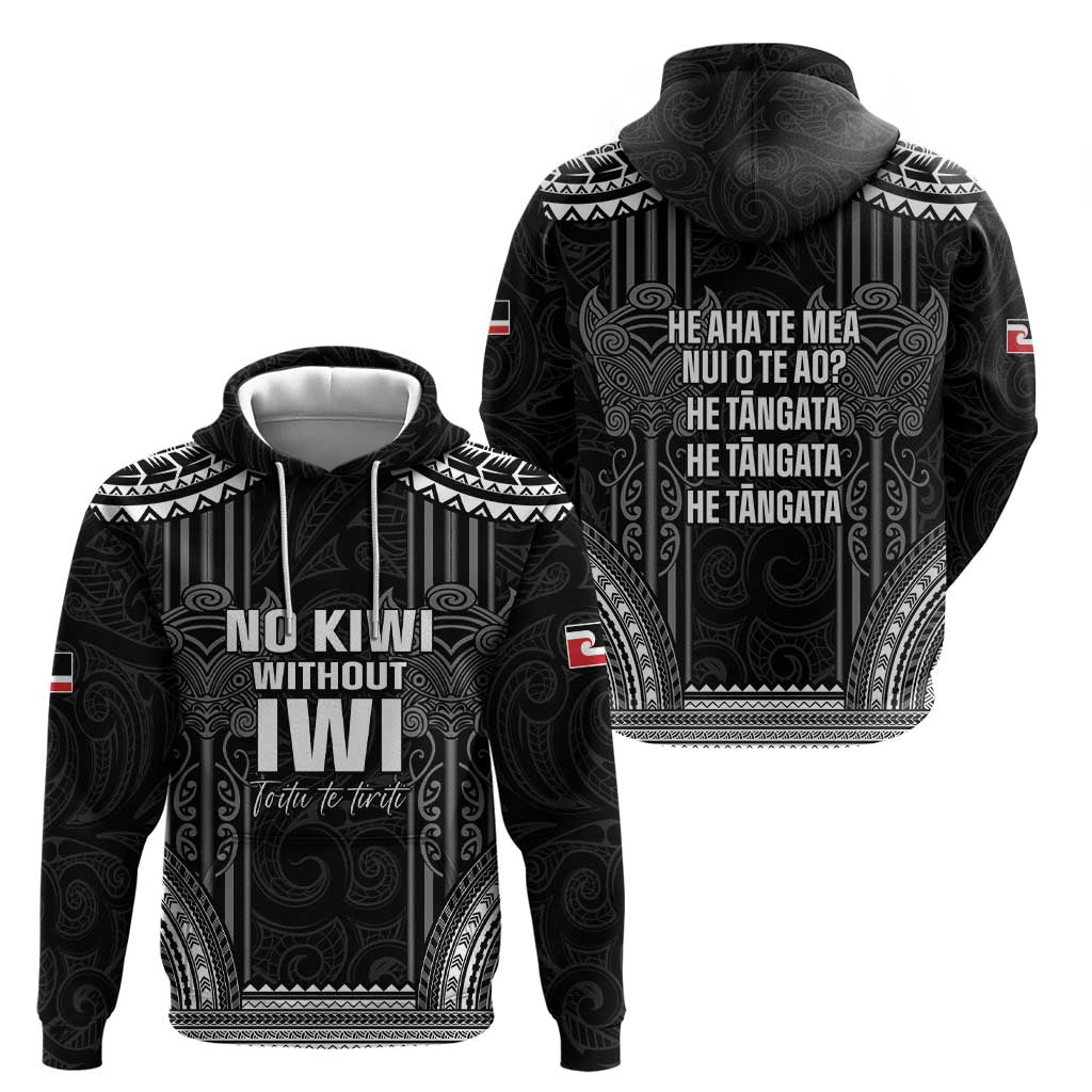 Aotearoa Toitu Te Tiriti Hoodie No Kiwi Without Iwi LT05 - Polynesian Pride