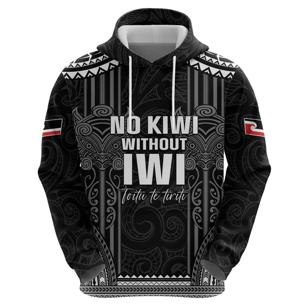 Aotearoa Toitu Te Tiriti Hoodie No Kiwi Without Iwi LT05 - Polynesian Pride
