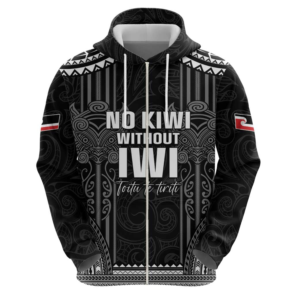 Aotearoa Toitu Te Tiriti Hoodie No Kiwi Without Iwi LT05 - Polynesian Pride