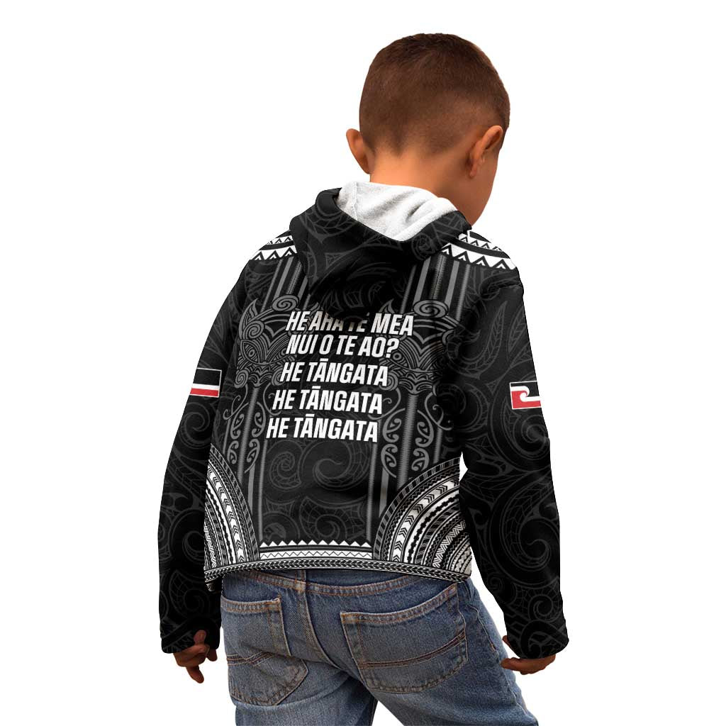 Aotearoa Toitu Te Tiriti Kid Hoodie No Kiwi Without Iwi LT05 - Polynesian Pride