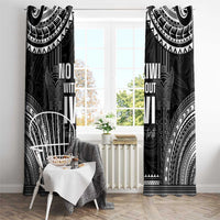 Aotearoa Toitu Te Tiriti Window Curtain No Kiwi Without Iwi