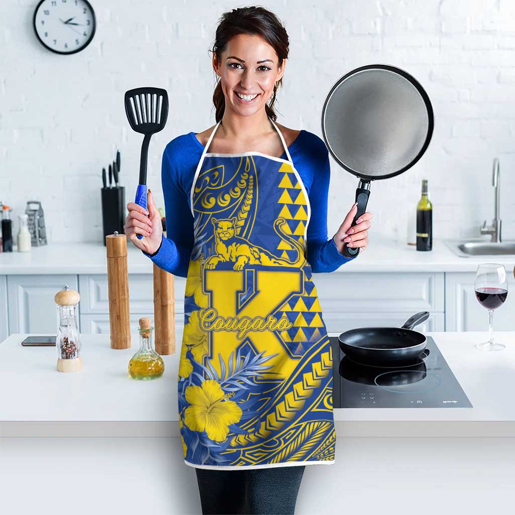Hawaii Kaiser High School Apron Tribal Tattoo With Hibiscus Flowers