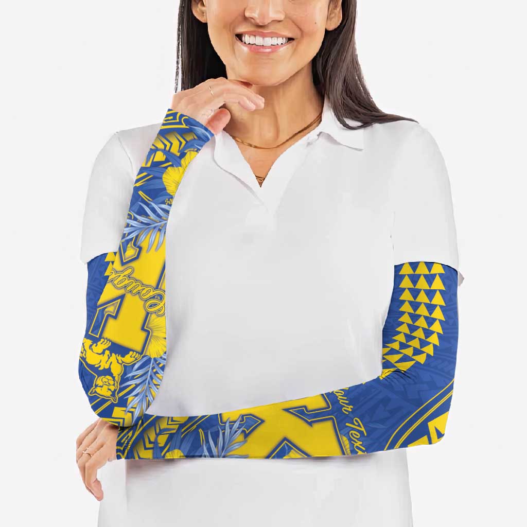 Personalised Hawaii Kaiser High School Arm Sleeves Tribal Tattoo With Hibiscus Flowers