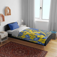 Hawaii Kaiser High School Bedding Set Tribal Tattoo With Hibiscus Flowers