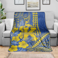 Hawaii Kaiser High School Blanket Tribal Tattoo With Hibiscus Flowers