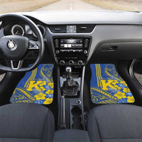 Personalised Hawaii Kaiser High School Car Mats Tribal Tattoo With Hibiscus Flowers