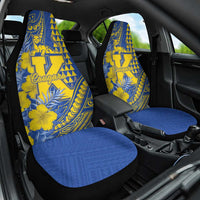 Hawaii Kaiser High School Car Seat Cover Tribal Tattoo With Hibiscus Flowers