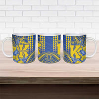 Personalised Hawaii Kaiser High School Ceramic Mug Tribal Tattoo With Hibiscus Flowers